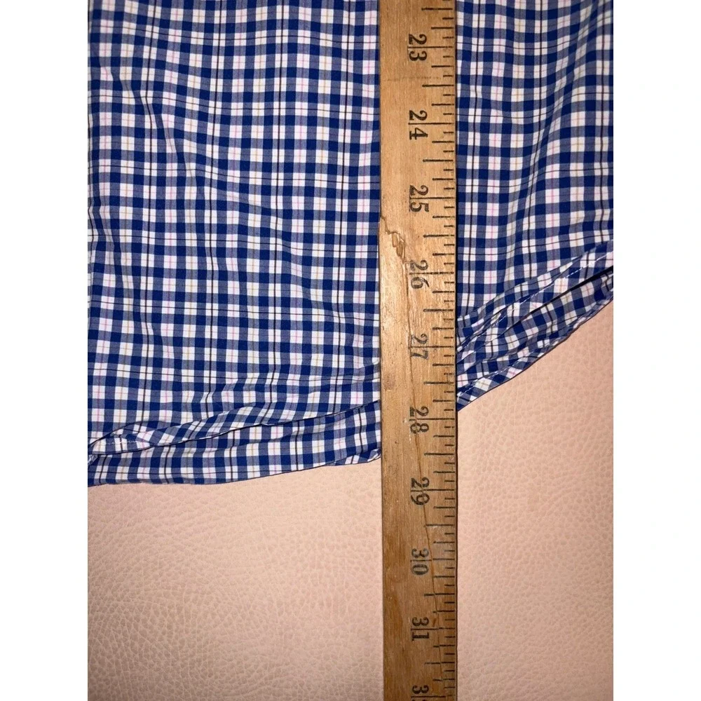 Polo Ralph Lauren Blue Plaid Button Down Mens Medium Long Sleeve